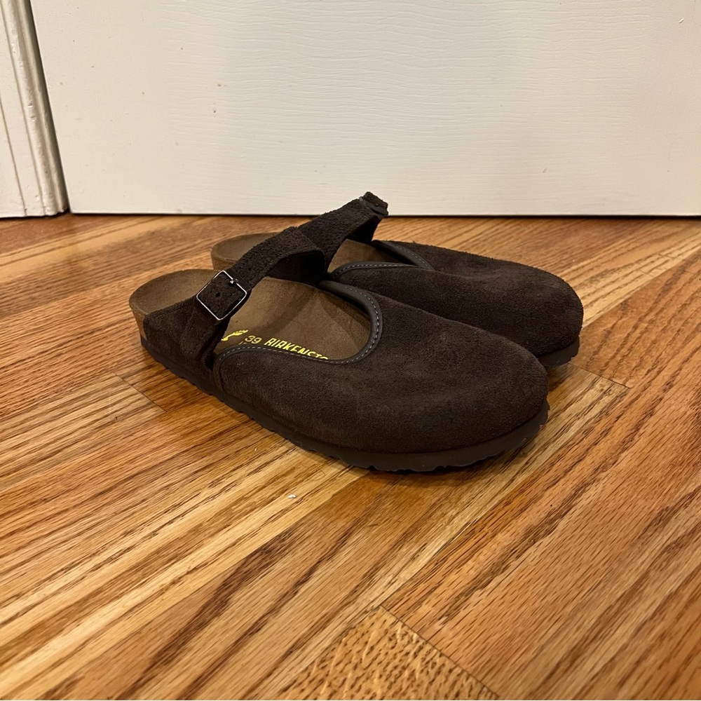 NEW RARE Birkenstock Rosemead Clog Shoes Brown Suede Leather Size 39 Women’s 8